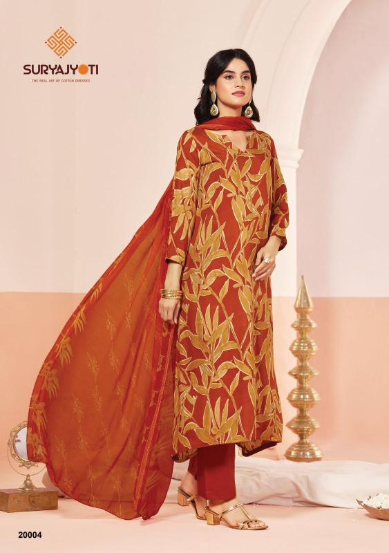 Suryajyoti princess vol-20 kalamkari dress material wholesale in tirupati